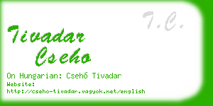 tivadar cseho business card